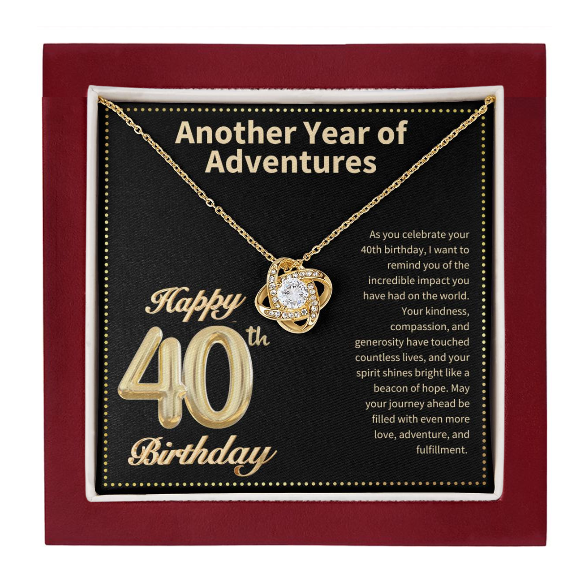 JGF Jewelry Gifts for Family 40th Birthday Card for Women