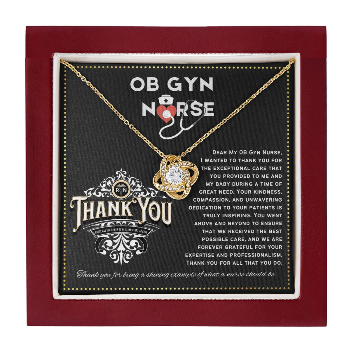 JGF Jewelry Gifts for Family | Thank You Obgyn Ob Gyn Ob/Gyn Nurse Practitioner Accessories Supplies Gifts For Work