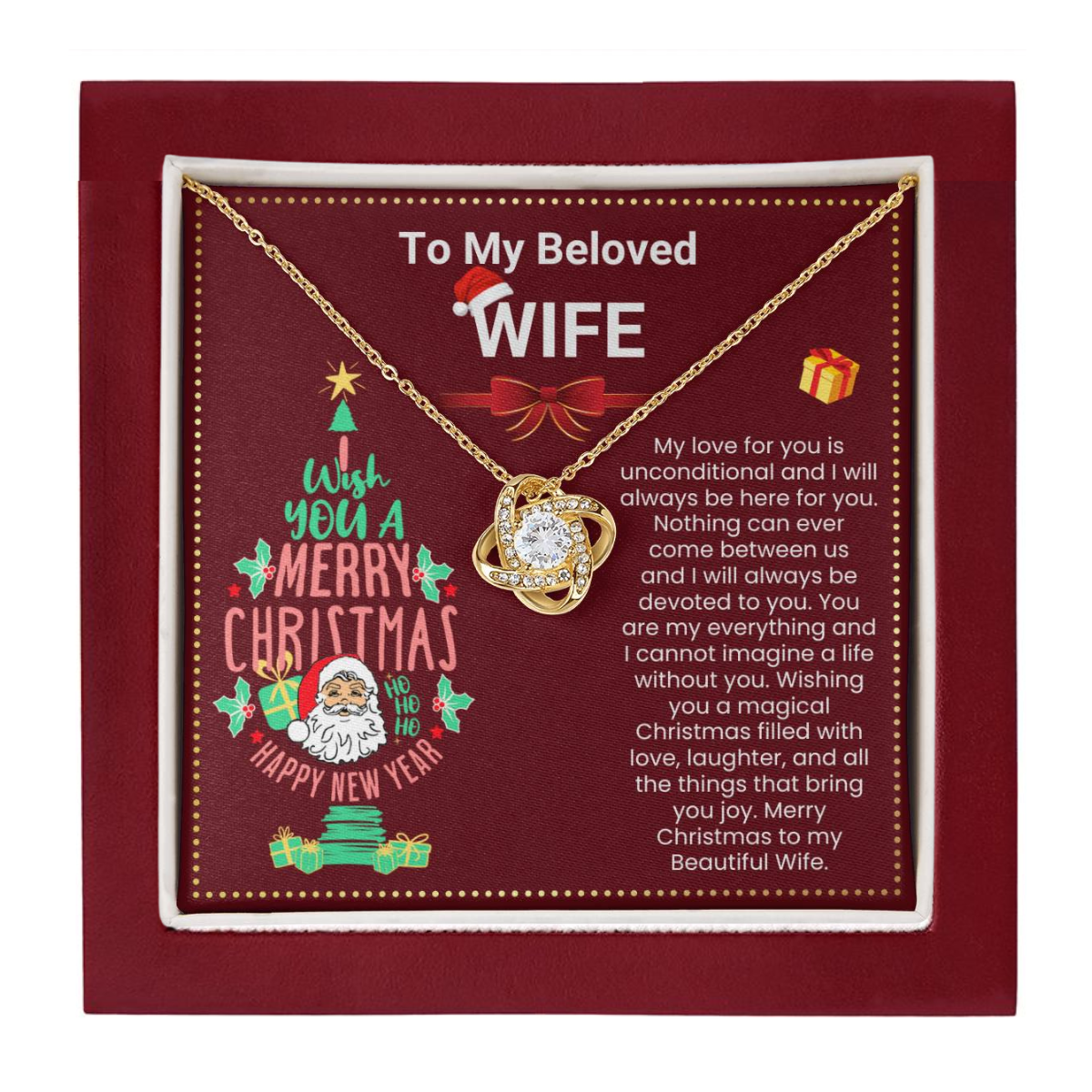 JGF Jewelry Gifts for Family To My Wife Celtic Necklace For Women Romantic Gifts For Her