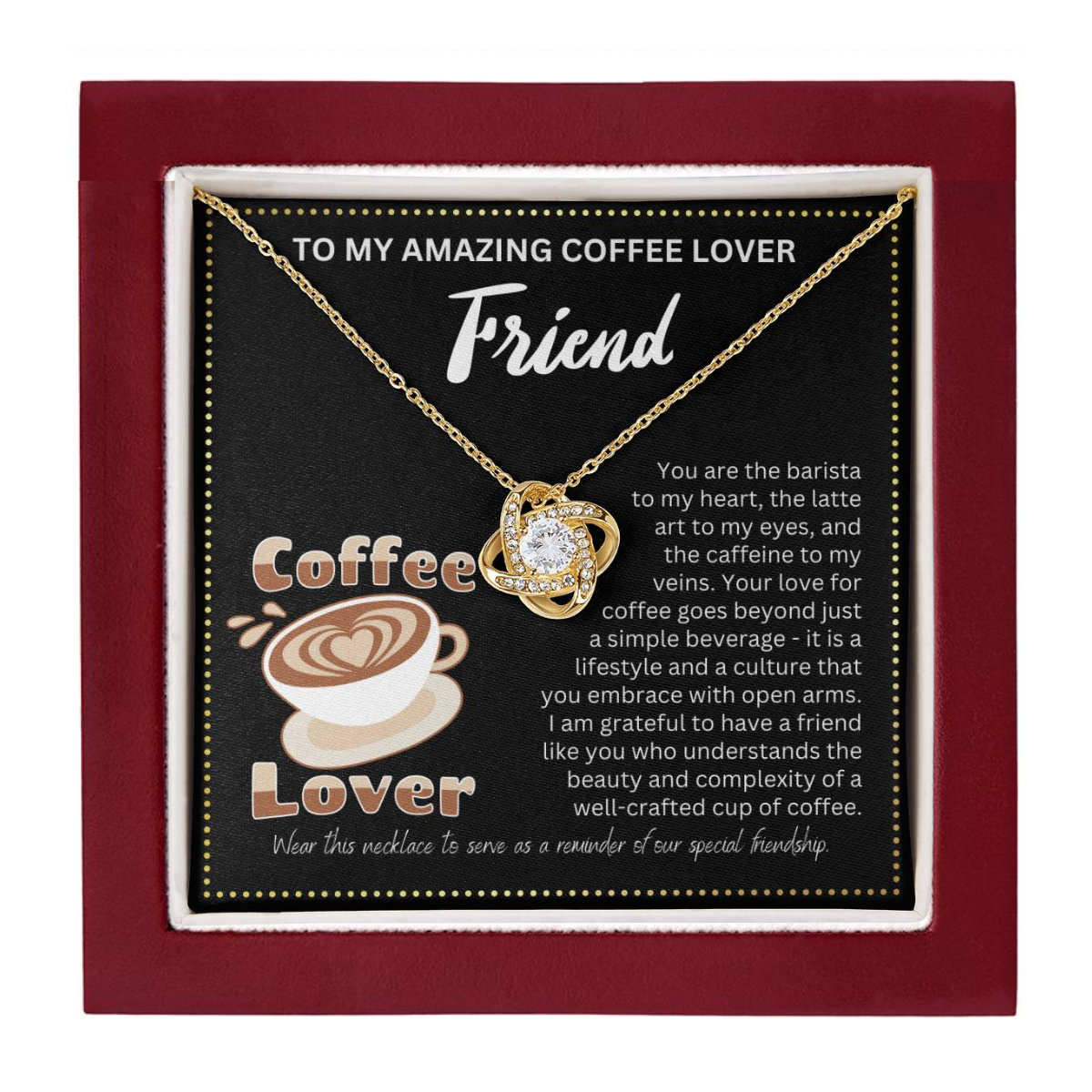 JGF Jewelry Gifts for Family No Coffee No Workee for Amazing Coffee Lover Friends