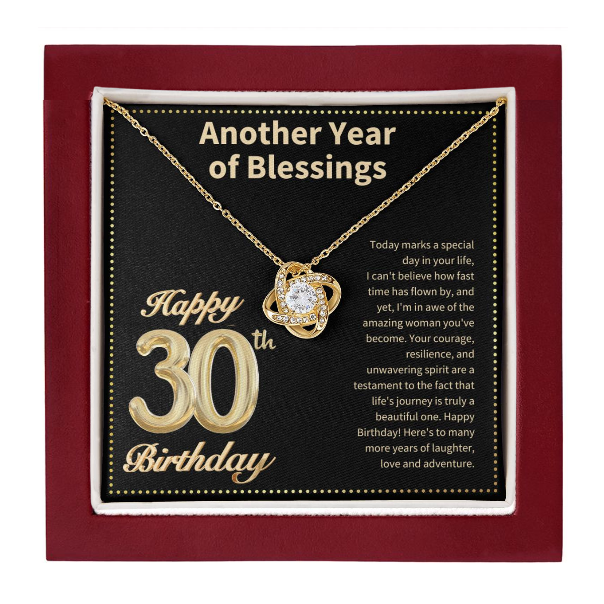 JGF Jewelry Gifts for Family 30th Birthday Card for Women