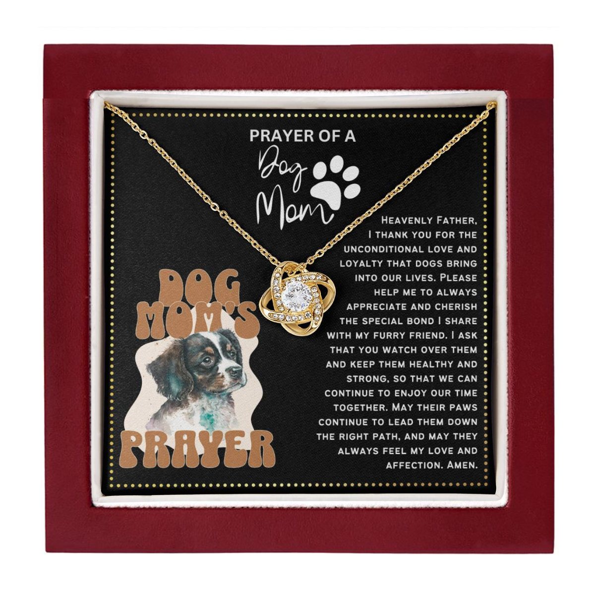 JGF Jewelry Gifts for Family Pet Puppy Paw Necklace Dog Lovers for Mom's Birthday