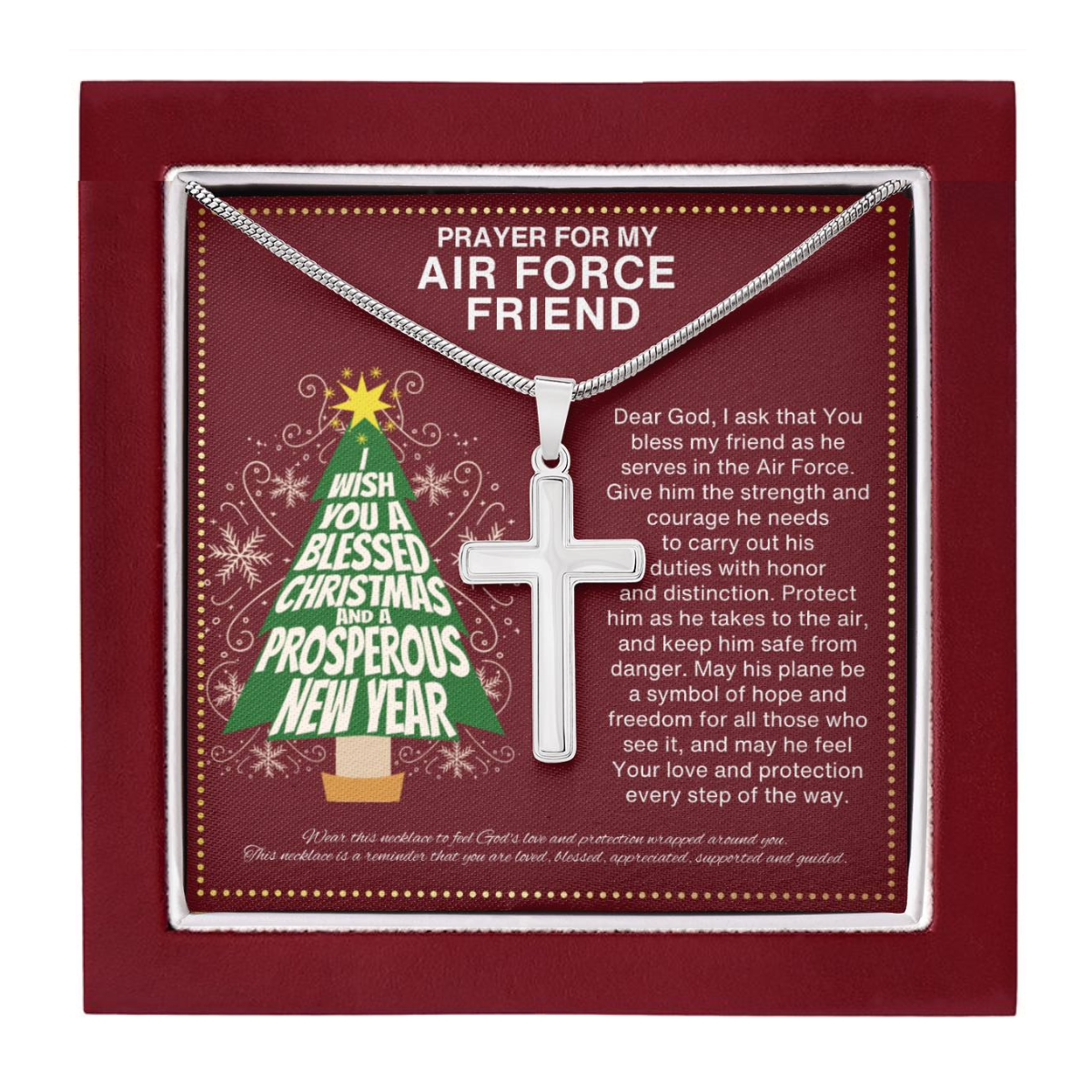 JGF Jewelry Gifts for Family Prayer for Air Force Gifts for Men and Women