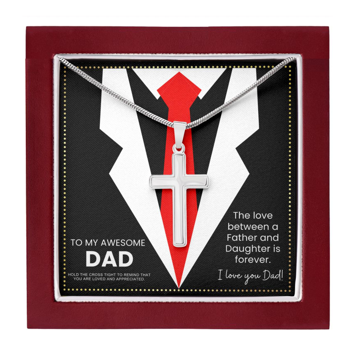 JGF Jewelry Gifts for Family Dad Birthday Card From Daughter