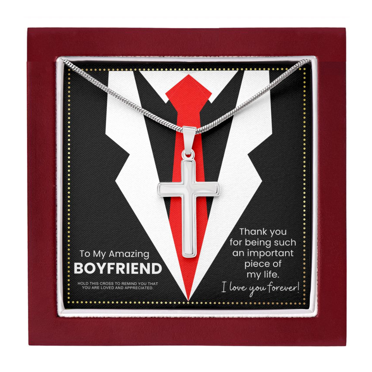 JGF Jewelry Gifts for Family Christian Necklace For My Boyfriend