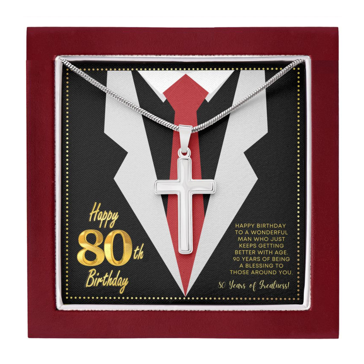 JGF Jewelry Gifts for Family 80th Birthday Gifts For Men