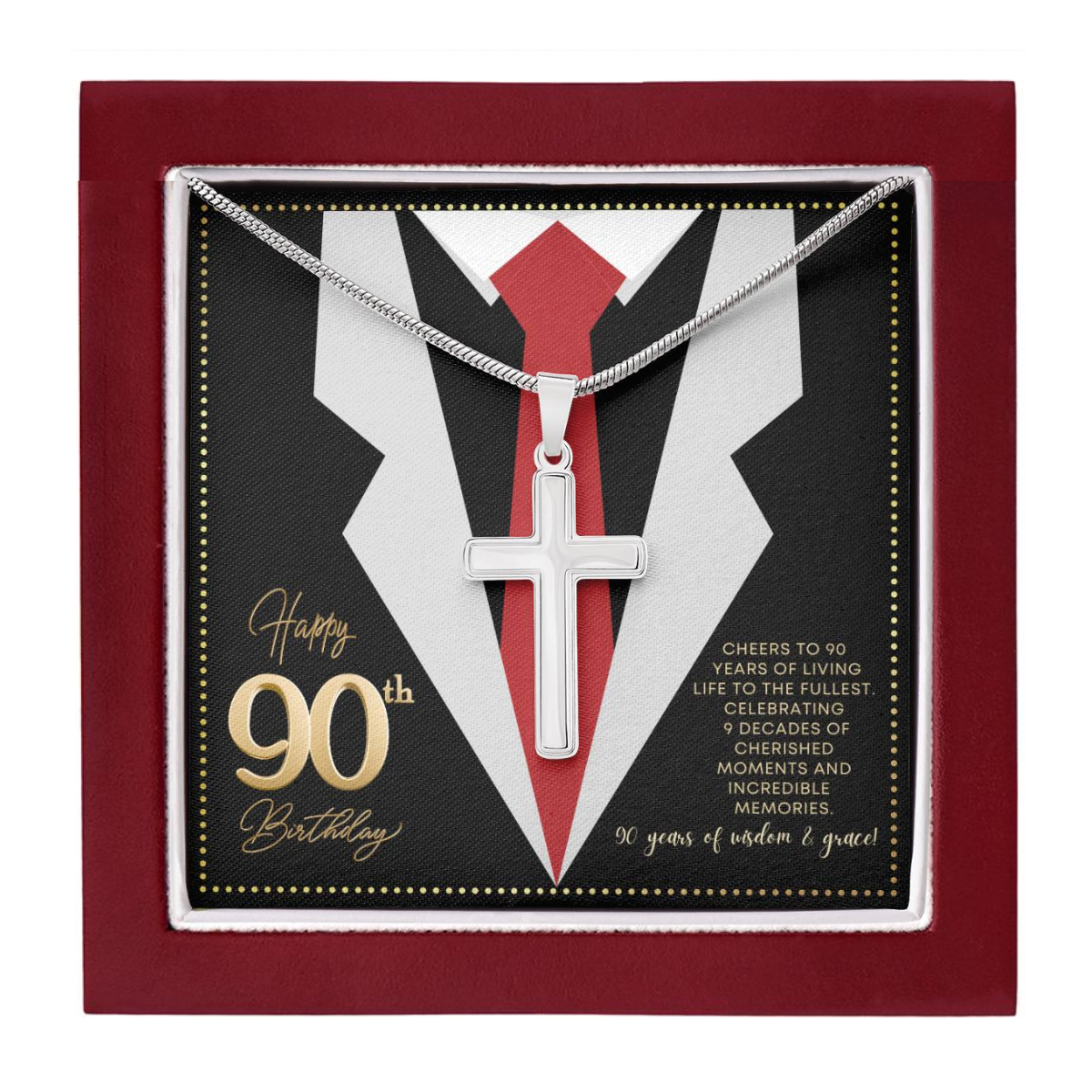 JGF Jewelry Gifts for Family 90th Birthday Cards