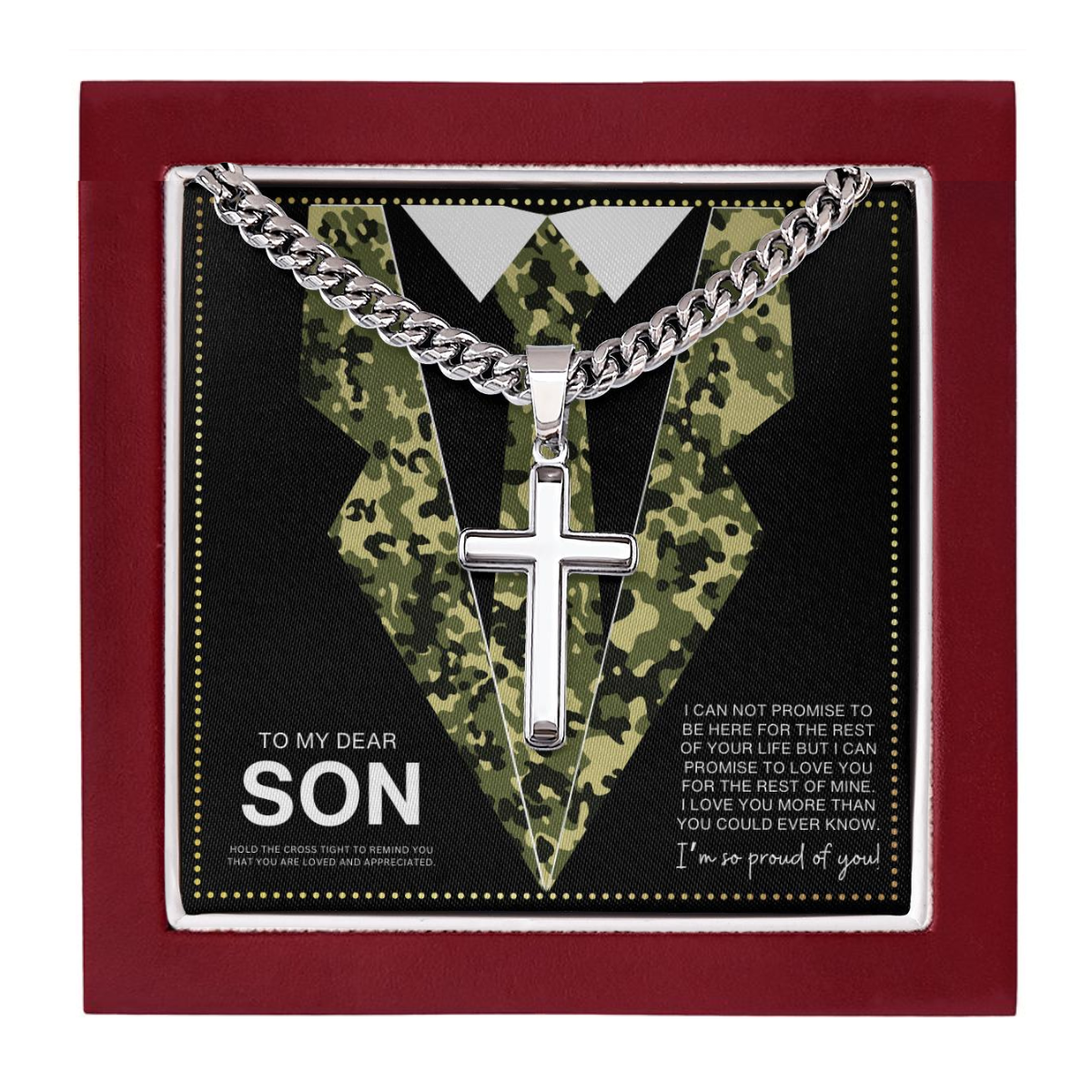 JGF Jewelry Gifts for Family Cross Necklace For Men Sterling Silver