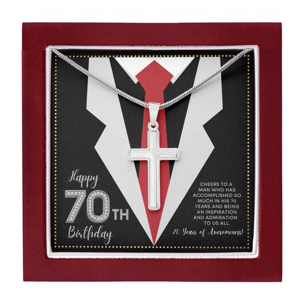 JGF Jewelry Gifts for Family 70 Year Old Birthday Gifts For Men