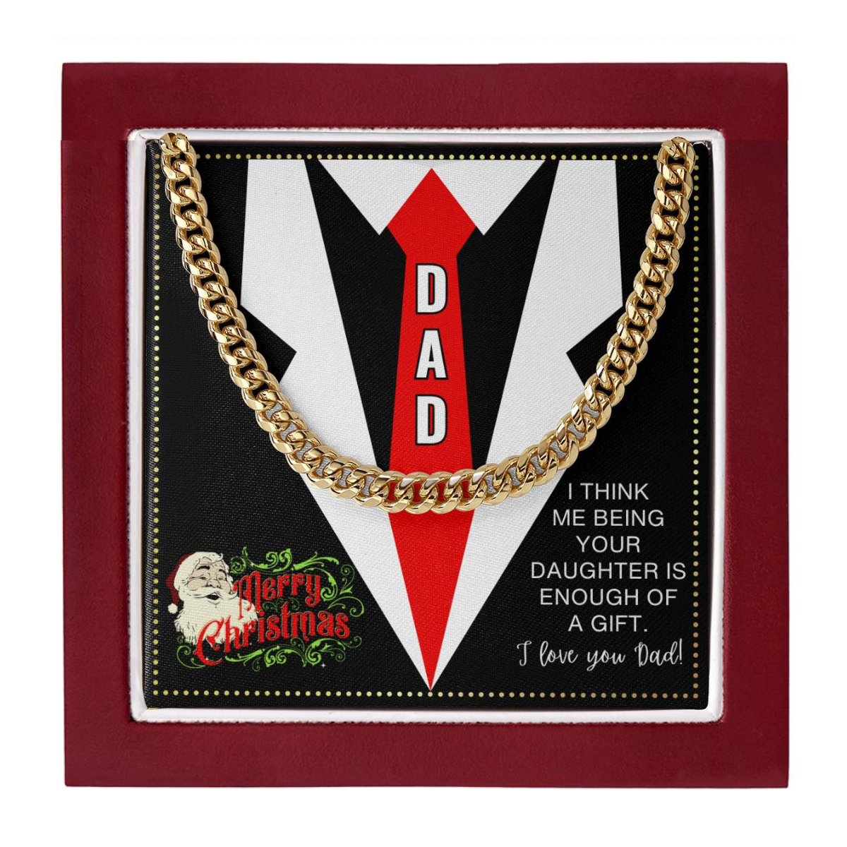 JGF Jewelry Gifts for Family I Love You Daddy Gifts From Daughter for Christmas Xmas Presents