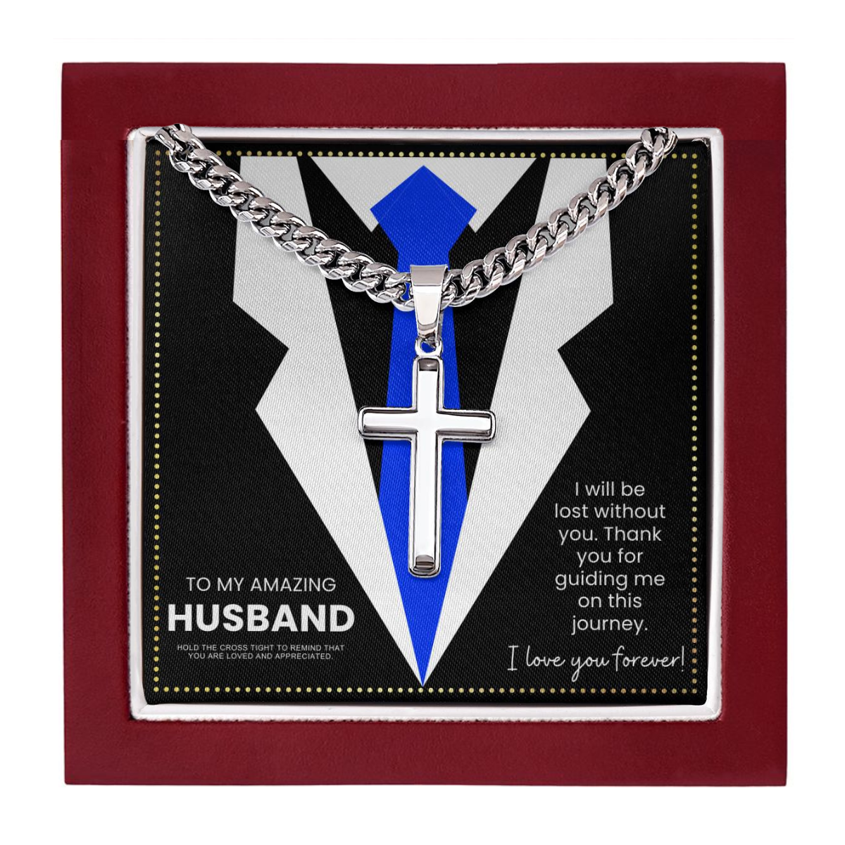 JGF Jewelry Gifts for Family Cross Necklace To My Future Husband