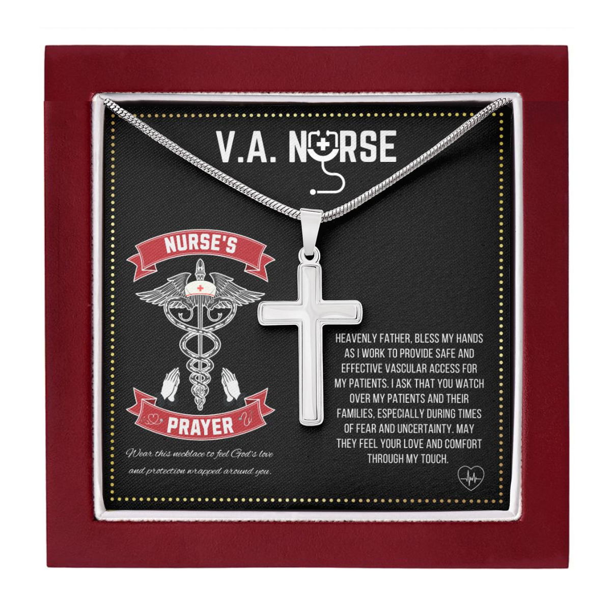 JGF Jewelry Gifts for Family | Proud Vascular Access Team VA Nurse Practitioner Gifts for Women