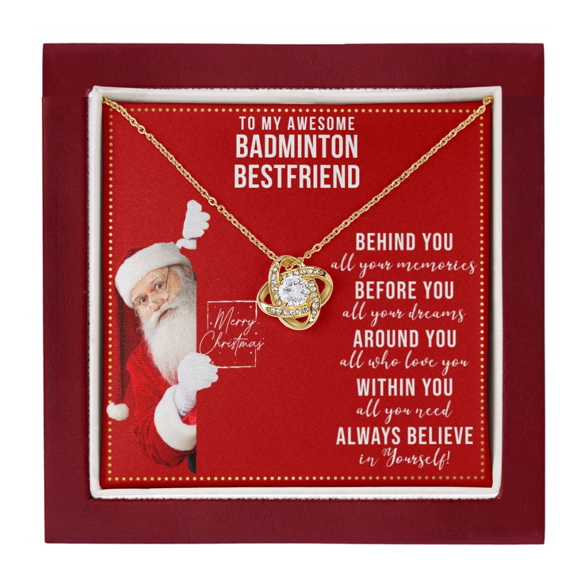 JGF Jewelry Gifts for Family Necklace Gift For Badminton Female Bestie BFF Friend