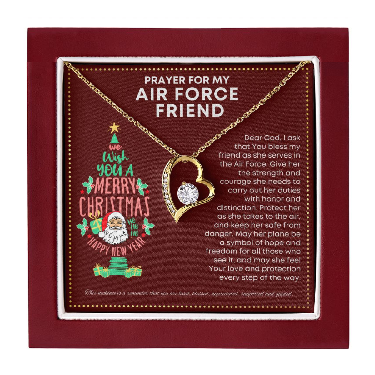 JGF Jewelry Gifts for Family I Love My US Air Force Best Friend Cute Simple Heart Necklace