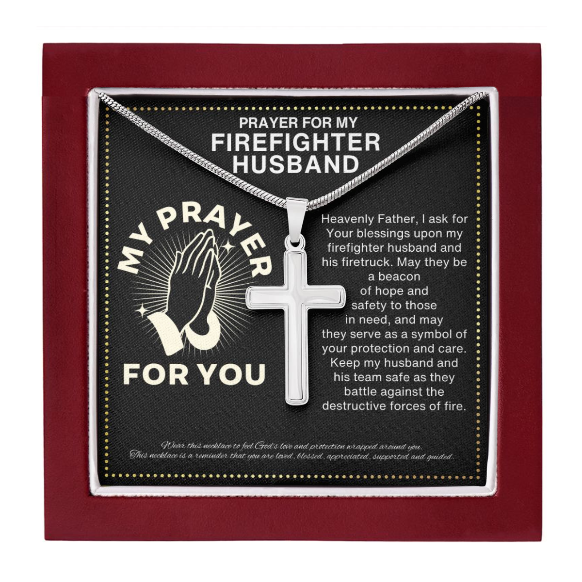JGF Jewelry Gifts for Family My Gift For Husband Firefighter Birthday From Wife