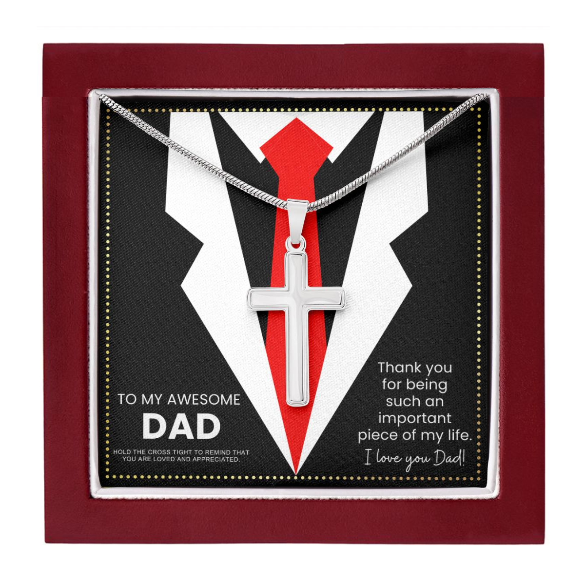 JGF Jewelry Gifts for Family 44 Year Old Dad Birthday Gift Awesome Like My Daughter