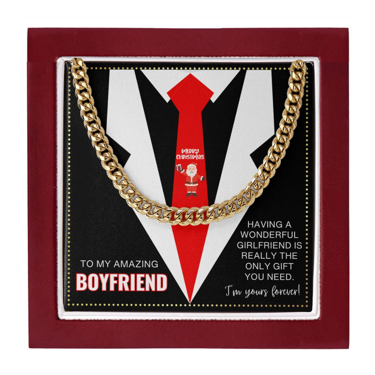 JGF Jewelry Gifts for Family Sterling Silver Chain For Boyfriend