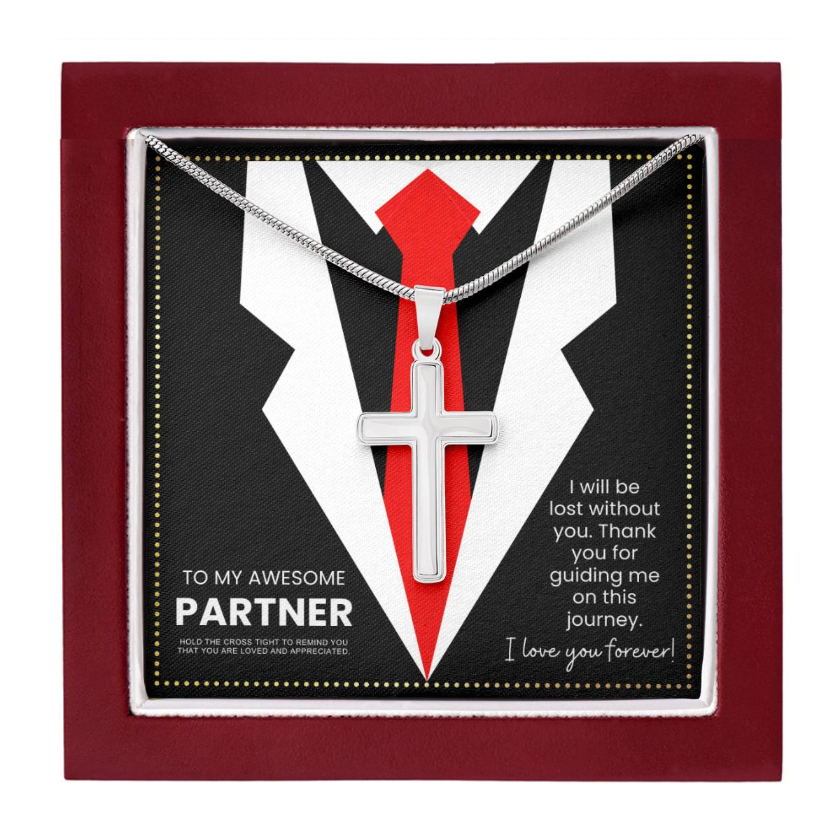 JGF Jewelry Gifts for Family Inspirational Gift For My Awesome Partner