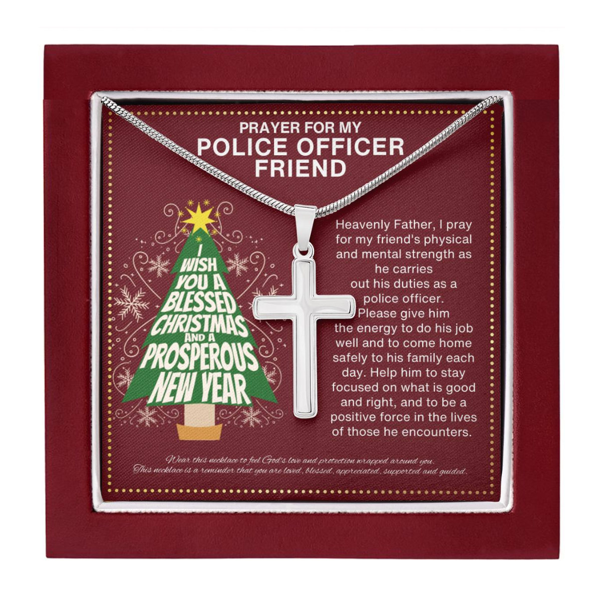 JGF Jewelry Gifts for Family Police Officer Gifts For Him