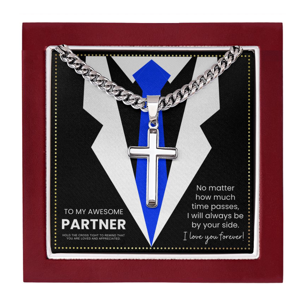 JGF Jewelry Gifts for Family Business Partner Gifts For Him Cross Necklace