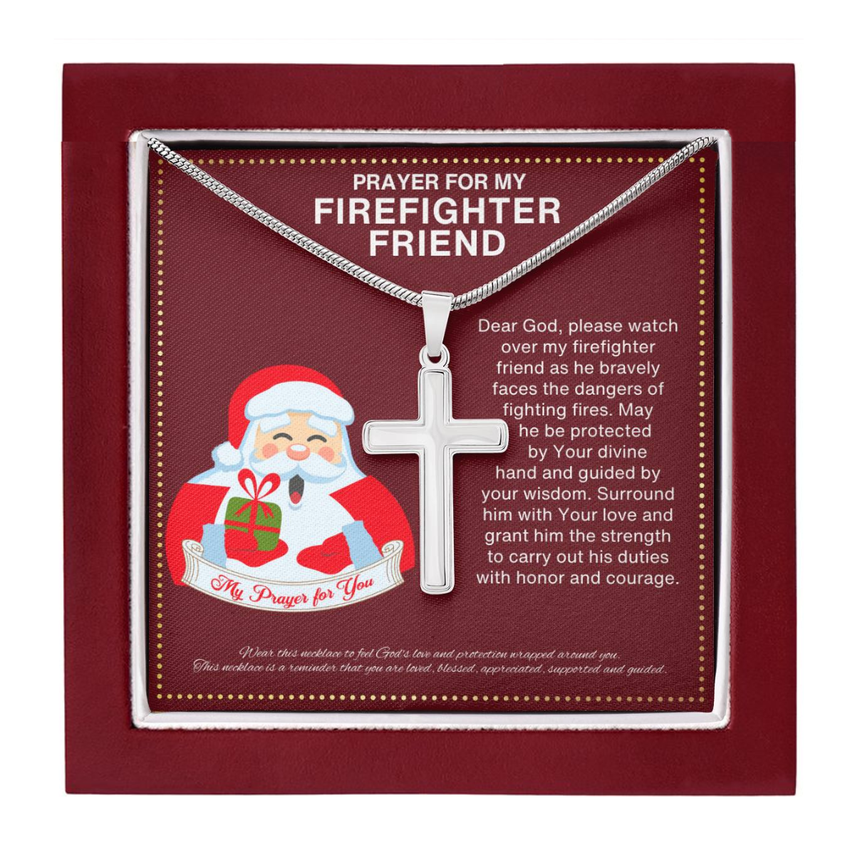 JGF Jewelry Gifts for Family Bestie Firefighter Christmas Gift For BFF Best Friend