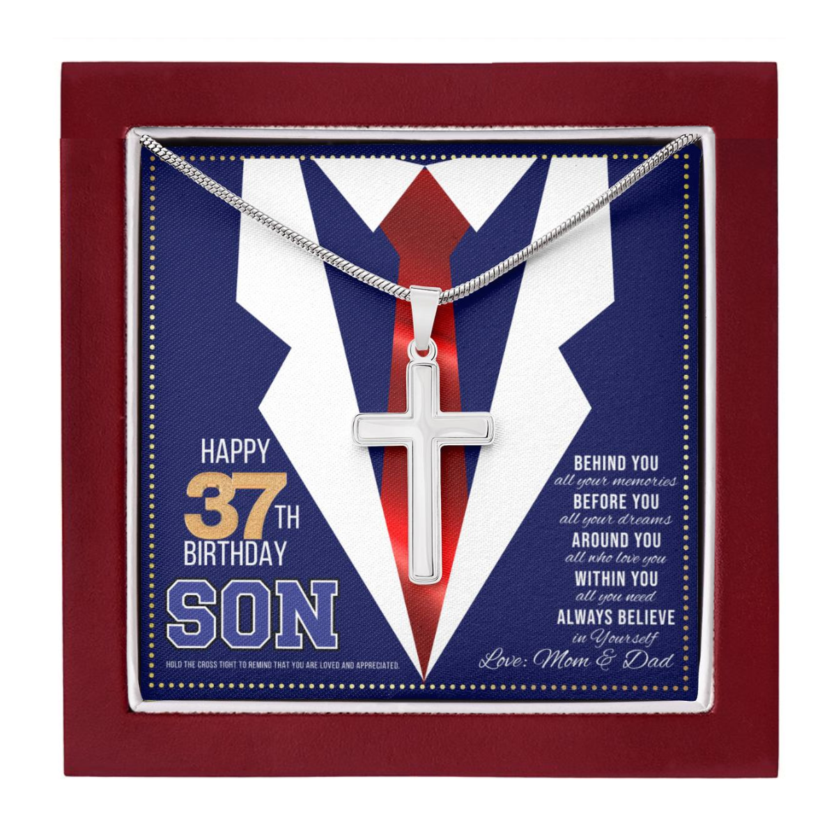 JGF Jewelry Gifts for Family 37th Birthday Gifts For Son Birthday Card For 37 Year Old Son