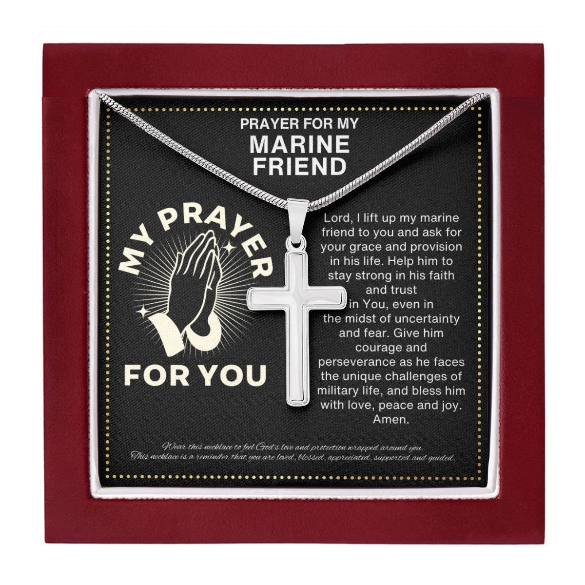 JGF Jewelry Gifts for Family Prayer for Marine Corps Birthday Gifts for Men and Women