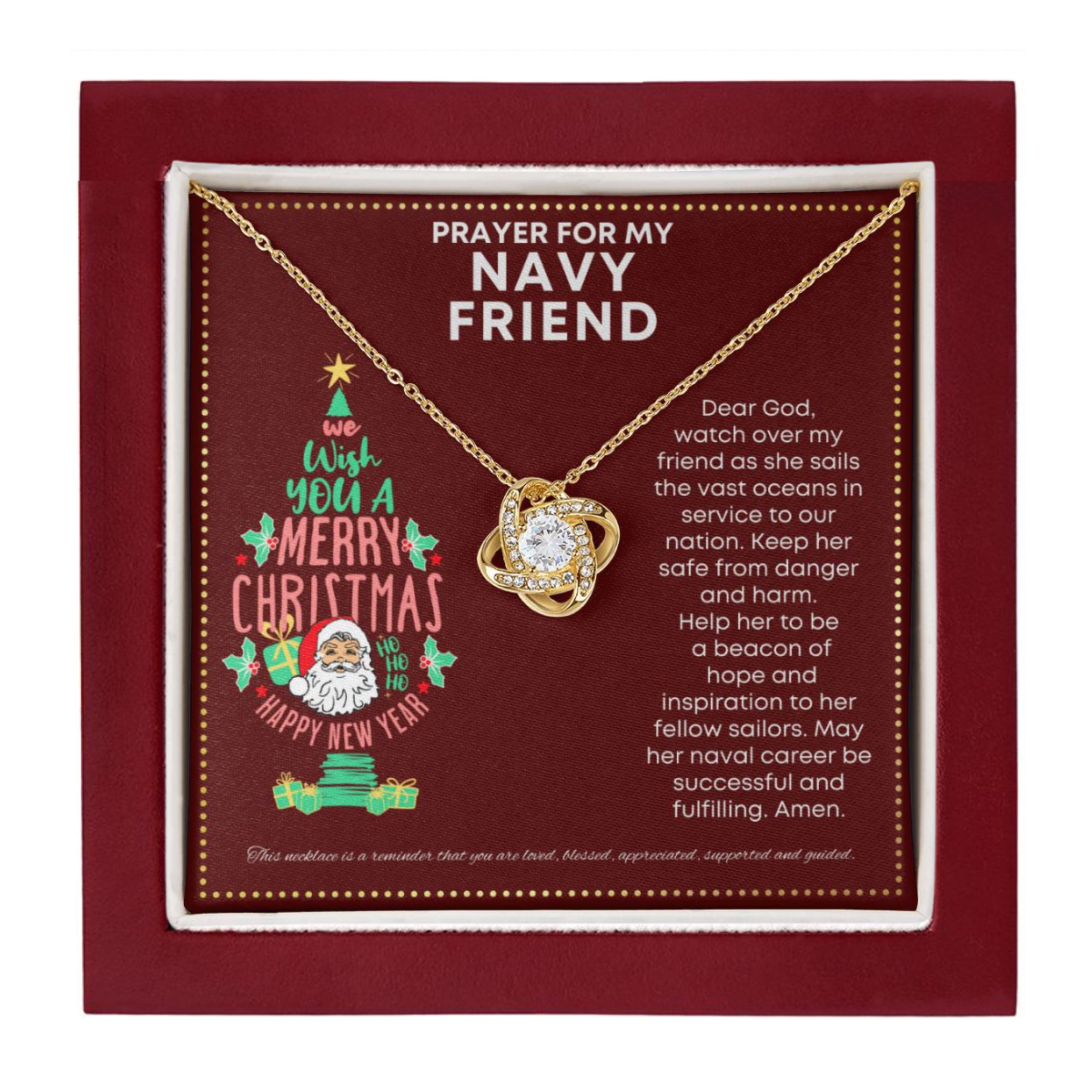 JGF Jewelry Gifts for Family My Friend Is a US Navy Present Simple Silver Necklace Formal