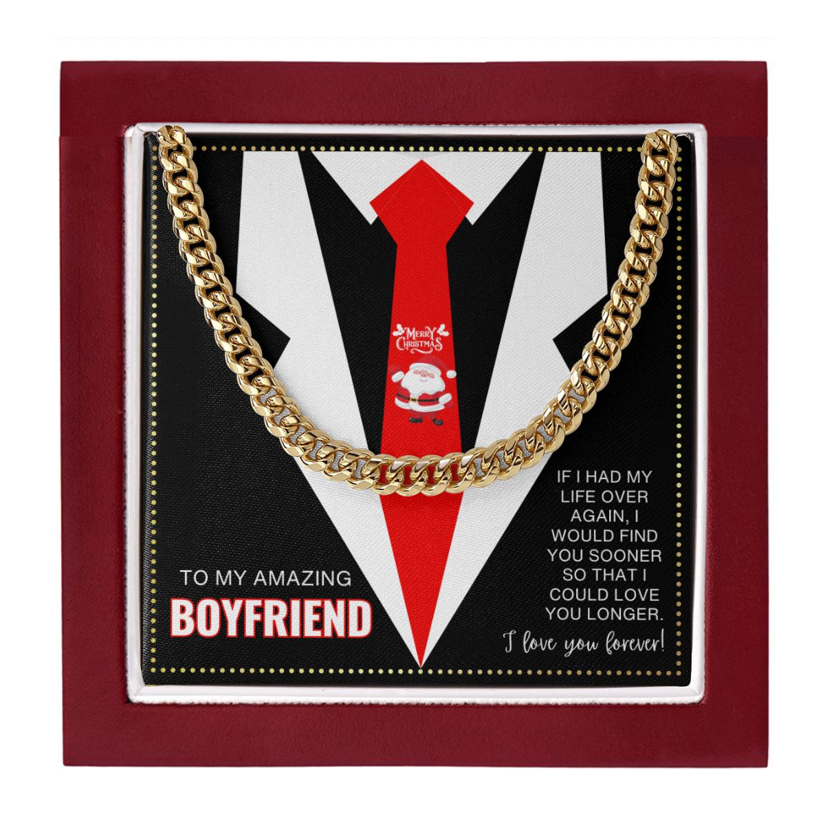 JGF Jewelry Gifts for Family Boyfriend Necklace Sterling Silver