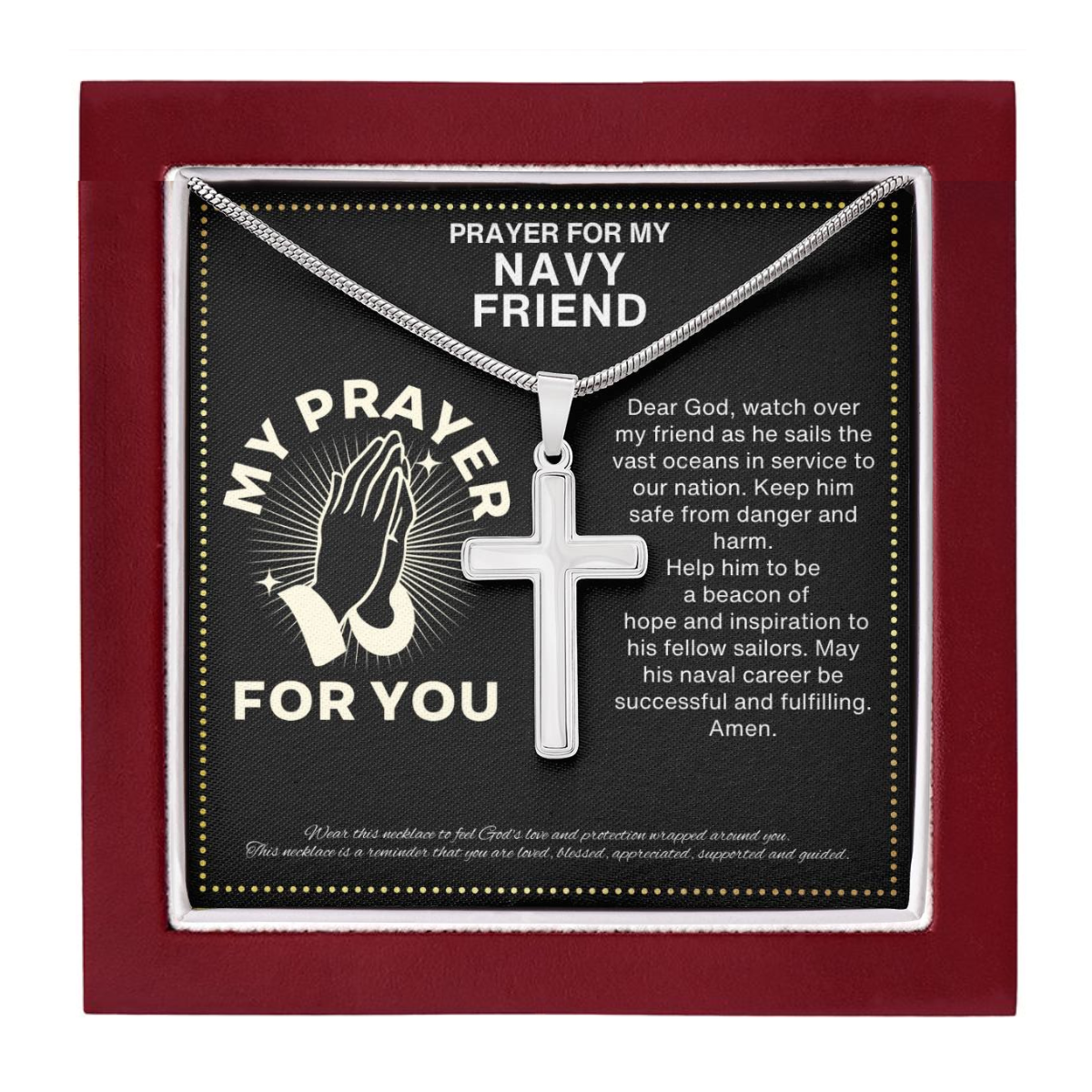 JGF Jewelry Gifts for Family Prayer for Navy Naval Men and Women
