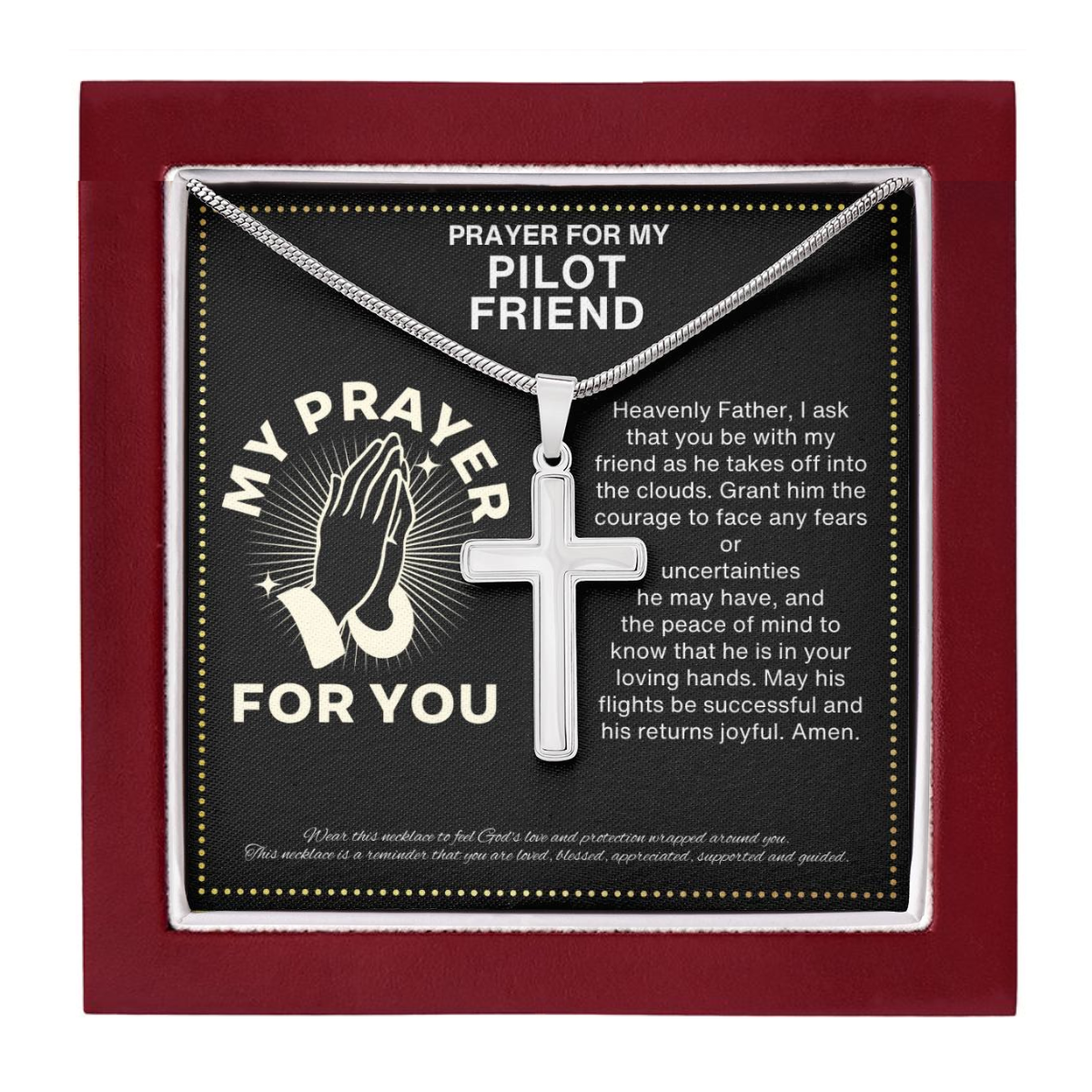 JGF Jewelry Gifts for Family Private Pilot Gifts Aviation Men Captain