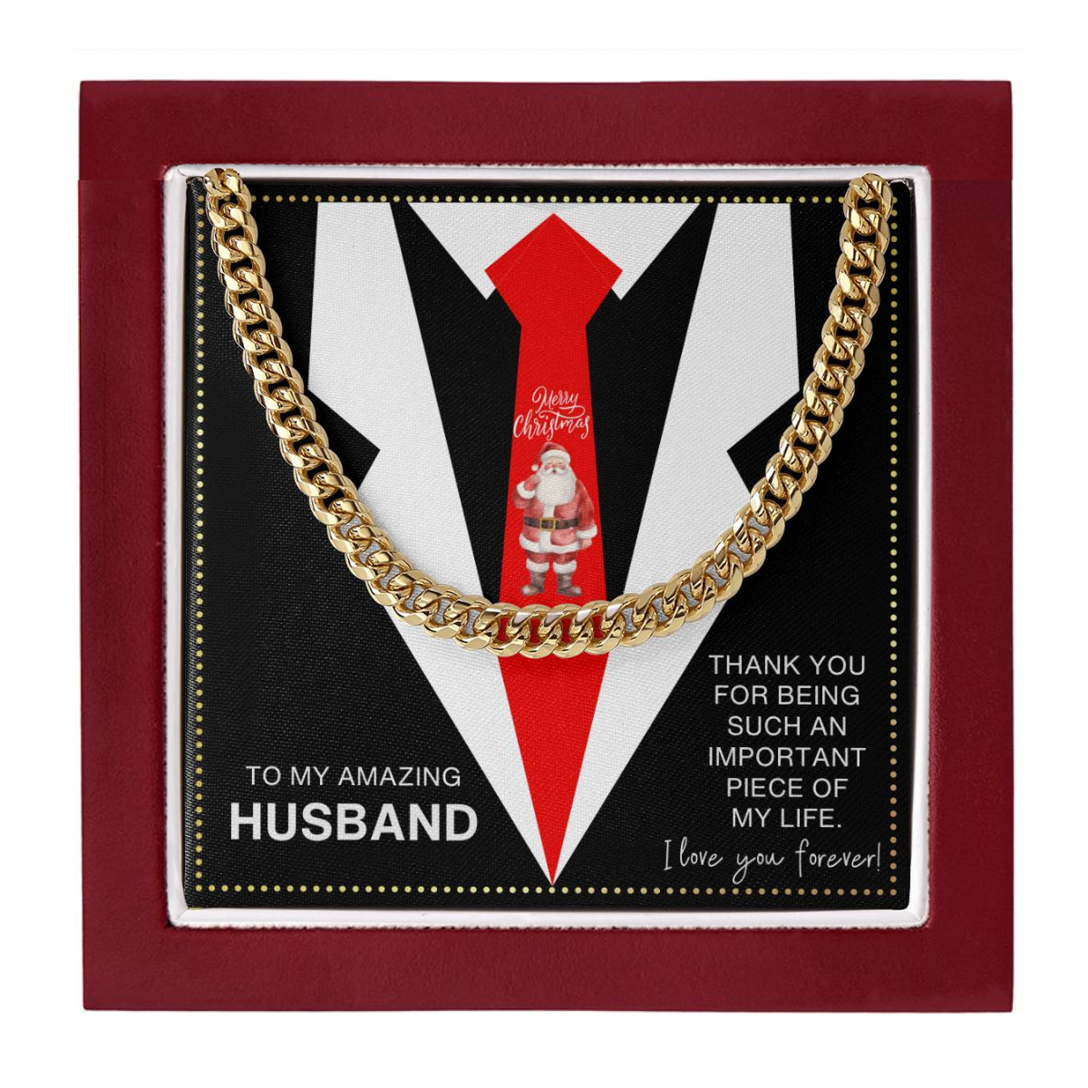 JGF Jewelry Gifts for Family Cuban Chain Christmas Gifts For Him Husband