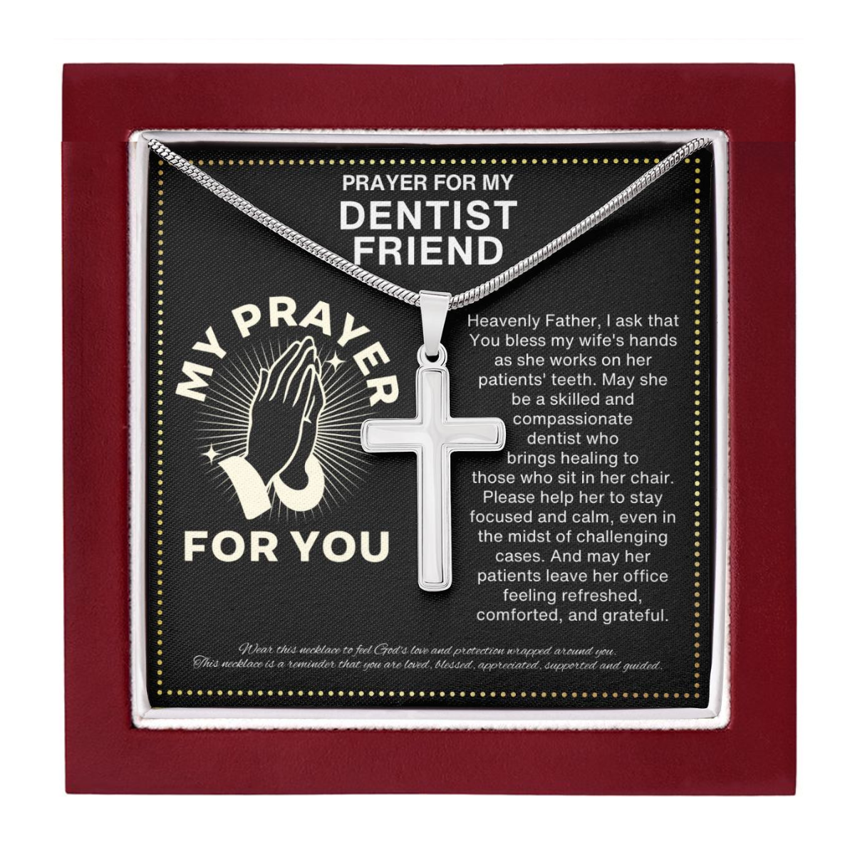 JGF Jewelry Gifts for Family My Prayer for Dentist Best Friend BFF Bestie Men and Women