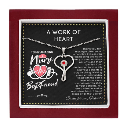 JGF Jewelry Gifts For Family My BFF Bestie Best Friend Is A Nurse Practitioner