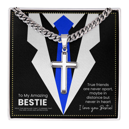 JGF Jewelry Gifts for Family Coworker Birthday Cross Necklace Sterling Silver Gifts For Men