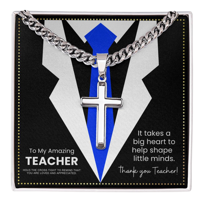 JGF Jewelry Gifts for Family  Back To School Cross Necklace Gifts For Teachers From Admin