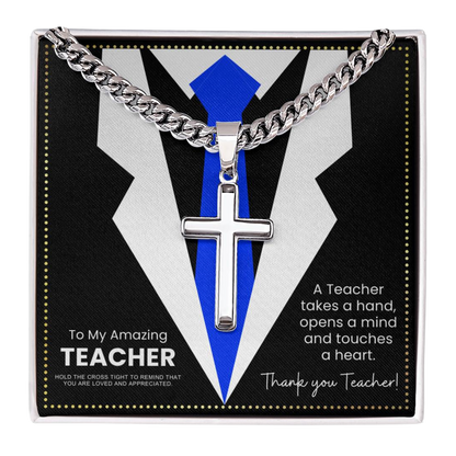 JGF Jewelry Gifts for Family Birthday Cross Necklace Gifts For Teachers Men Man Male