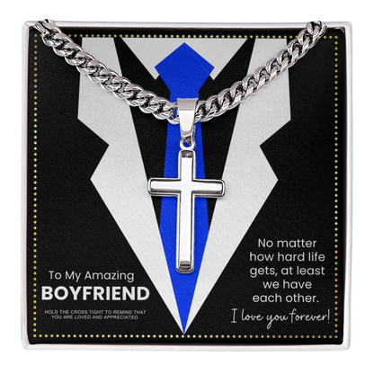 JGF Jewelry Gifts for Family Silver Cross Necklace I Heart My Future Husband