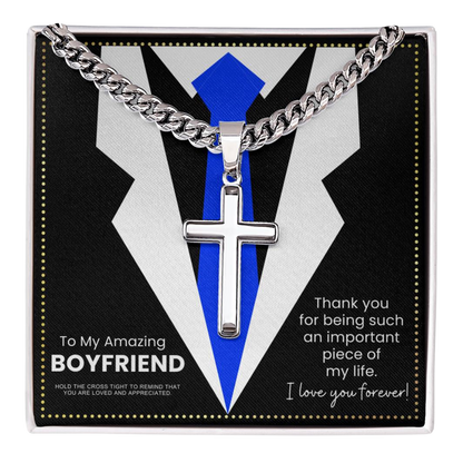 JGF Jewelry Gifts for Family Cross Necklace For Him I Heart My Future Husband
