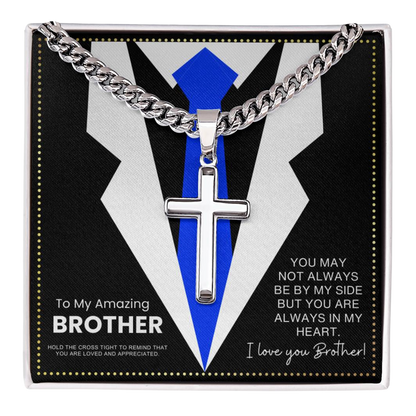 JGF Jewelry Gifts for Family Presents For Brothers From Sister Cross Necklace Men