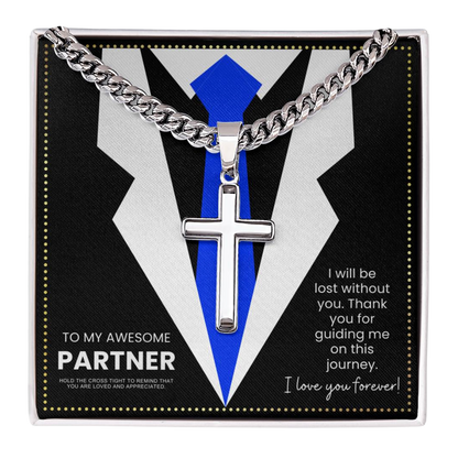 JGF Jewelry Gifts for Family Cross Necklace For Him Partner Gifts