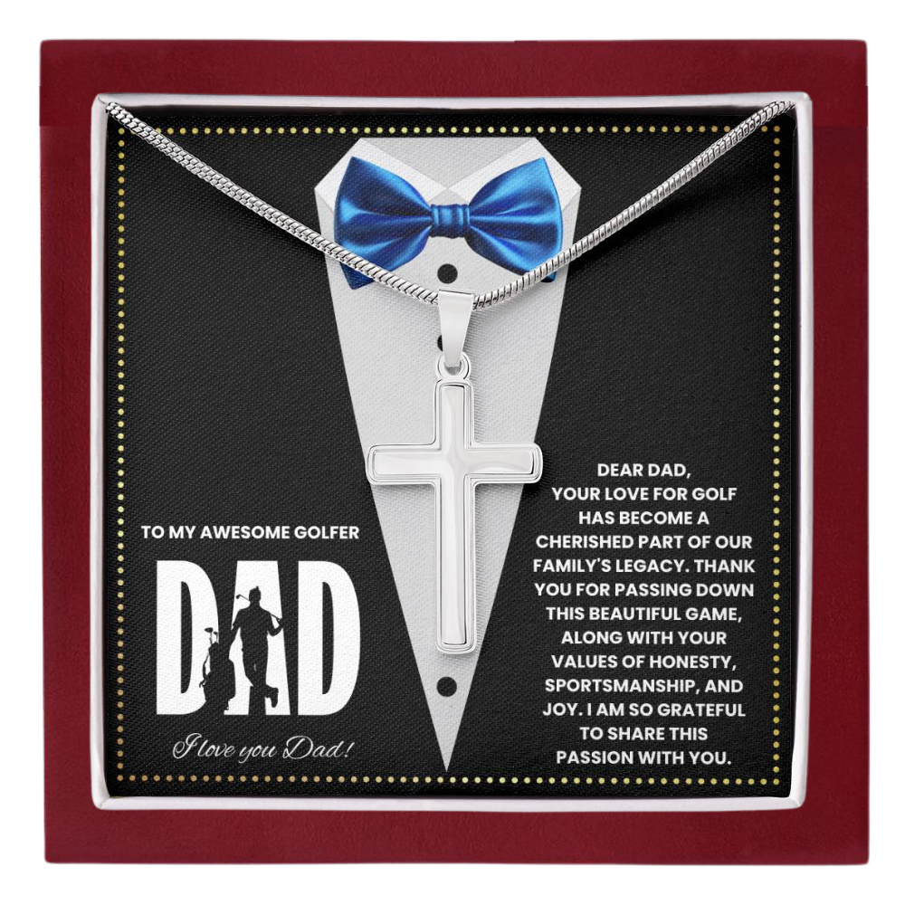 JGF Jewelry Gifts for Family Golfer Dad Golf Birthday Card From Daughter