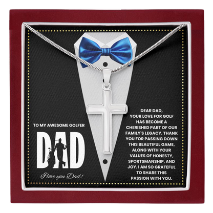 JGF Jewelry Gifts for Family Golfer Dad Golf Birthday Card From Daughter