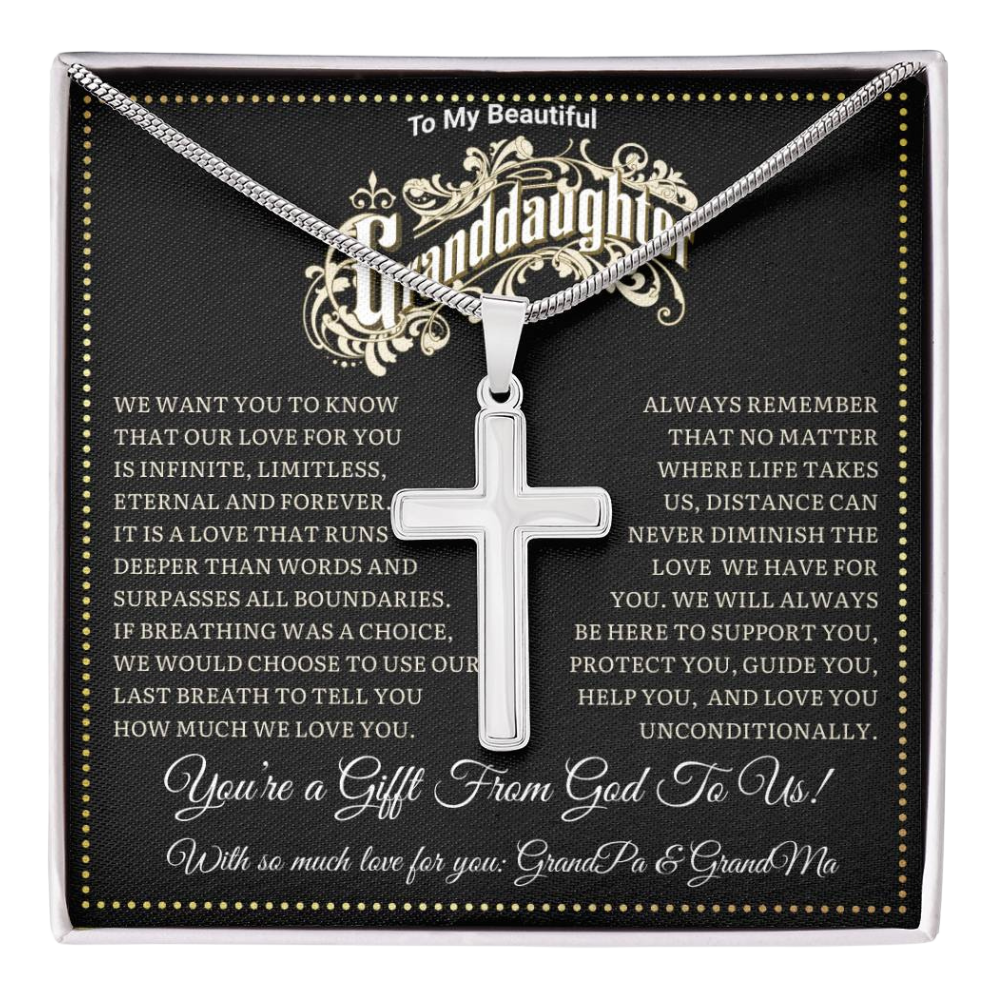 JGF Jewelry Gifts for Family To Our GrandDaughter From GrandPa and GrandMa