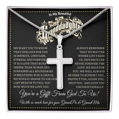 JGF Jewelry Gifts for Family To Our GrandDaughter From GrandPa and GrandMa