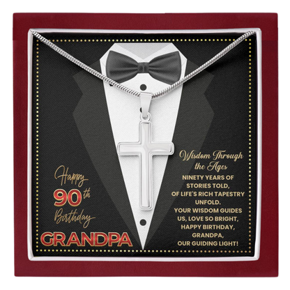 JGF Jewelry Gifts for Family Happy 90th Birthday Card For Grandpa From Grandkids