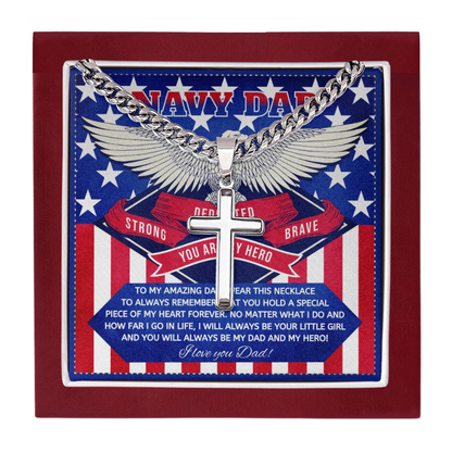 JGF Jewelry Gifts for Family US Navy Dad Gifts for Men in Military from Son and Daughter