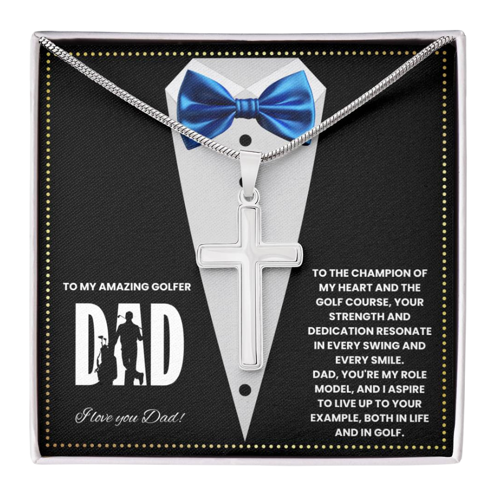 JGF Jewelry Gifts for Family Step Dad Fathers Card Day Golf Gifts Golfing