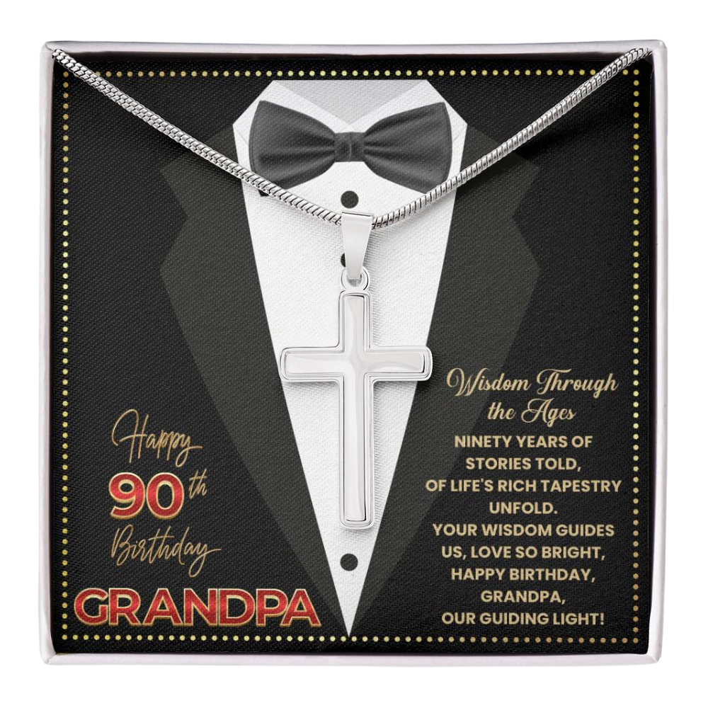 JGF Jewelry Gifts for Family Happy 90th Birthday Card For Grandpa From Grandkids