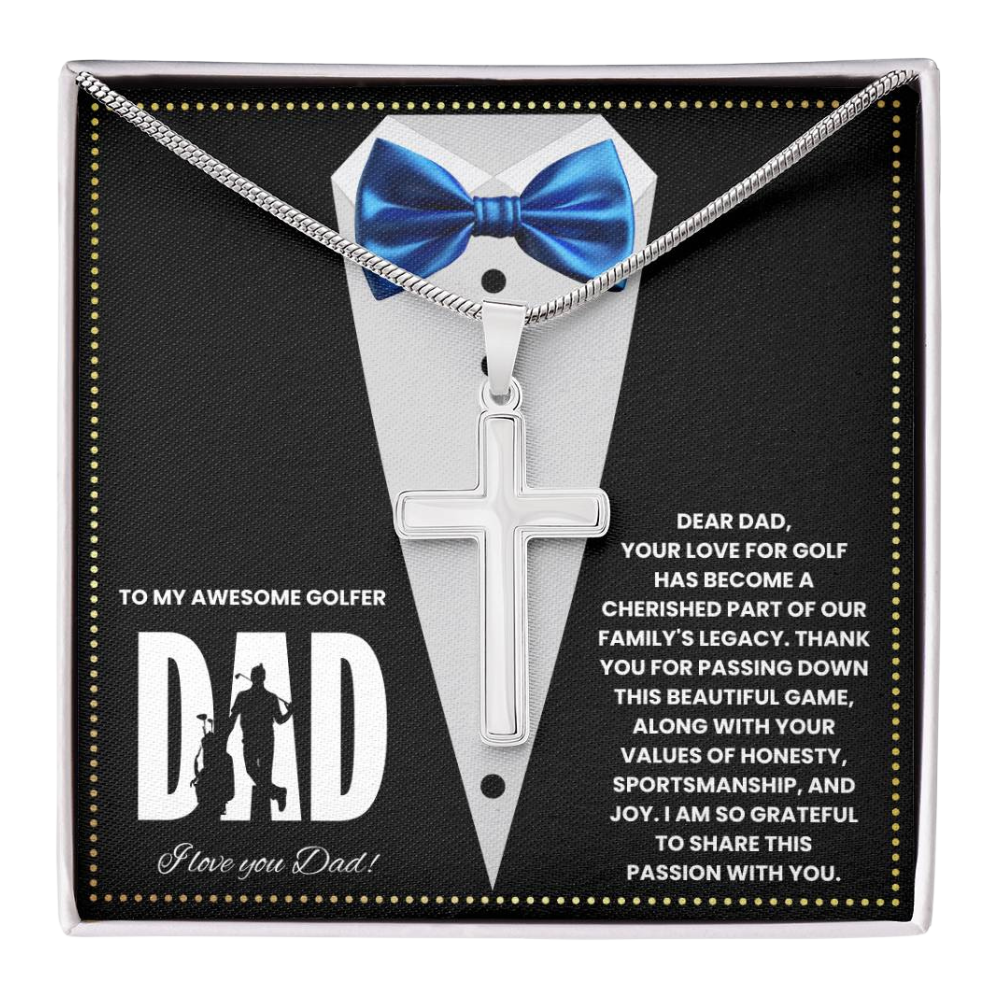 JGF Jewelry Gifts for Family Golfer Dad Golf Birthday Card From Daughter